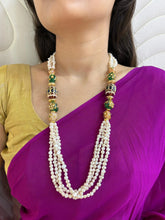 Designer Handcrafted Long Real Rice Pearl Beads Necklace For Women By Gehna Shop